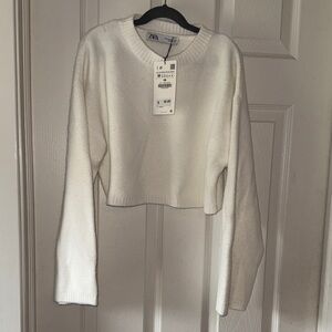 Zara Crewneck Crop Sweater NWT